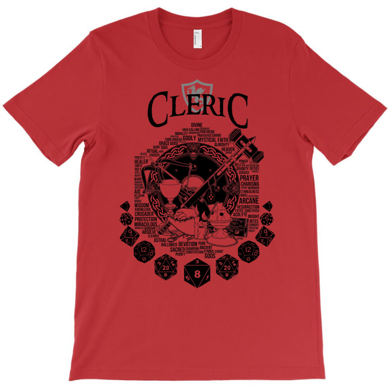 Rpg Class Series Cleric   Black Version T-shirt | Artistshot