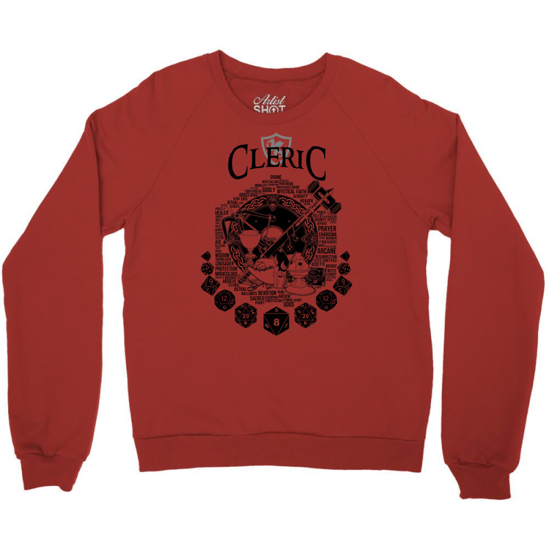 Rpg Class Series Cleric   Black Version Crewneck Sweatshirt | Artistshot