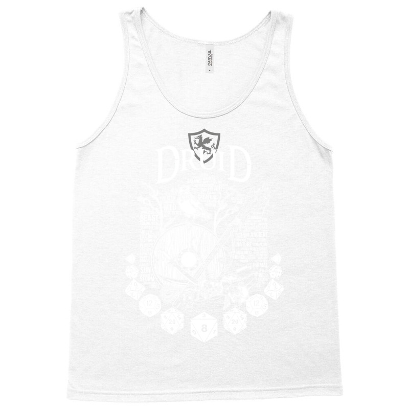 Rpg Class Series Druid   White Version Tank Top | Artistshot