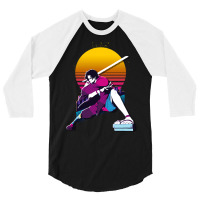 Samurai Champloo   Mugen Retrowave 3/4 Sleeve Shirt | Artistshot