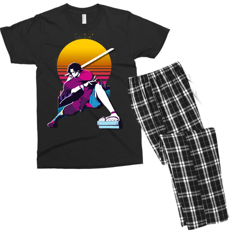 Samurai Champloo   Mugen Retrowave Men's T-shirt Pajama Set by sanjoolecpal | Artistshot