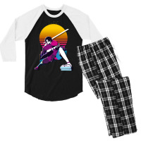 Samurai Champloo   Mugen Retrowave Men's 3/4 Sleeve Pajama Set | Artistshot