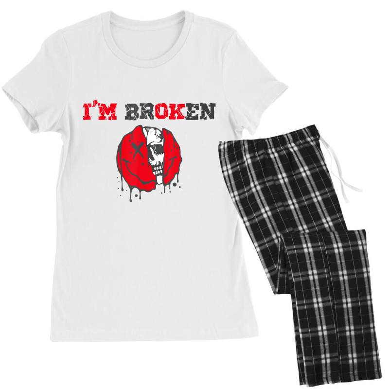 Confused Smile I'm Broken Invisible Illness I'm Ok Women's Pajamas Set by tamicam | Artistshot