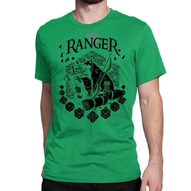 Rpg Class Series Ranger   Black Version Classic T-shirt | Artistshot