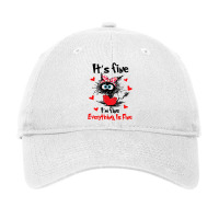 Black Cat Valentine It's Fine I'm Fine Everything Adjustable Cap | Artistshot