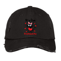 Black Cat Valentine It's Fine I'm Fine Everything Vintage Cap | Artistshot