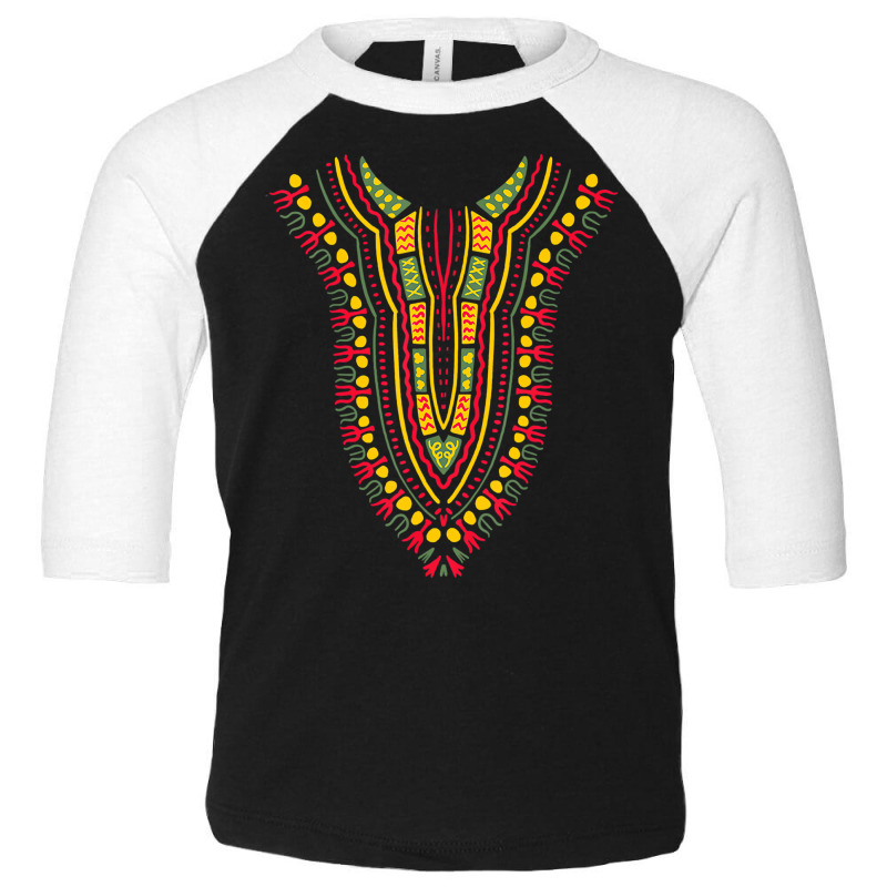 Dashiki Print Kente Ethnic African Pride For Kids Toddler 3/4 Sleeve Tee by kulowbu | Artistshot