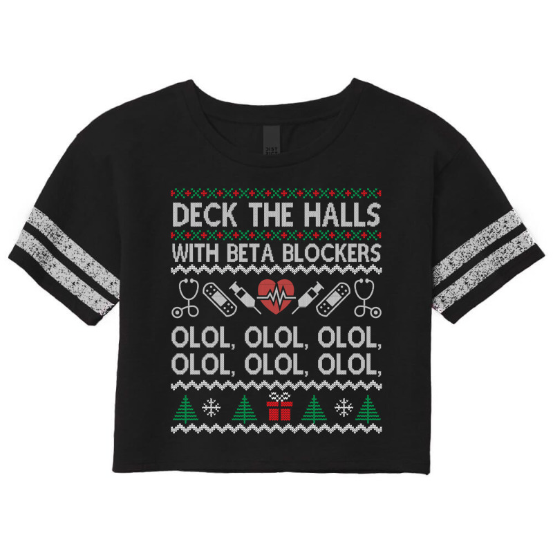 Deck The Halls With Beta Blockers Olol Sweatshirt Scorecard Crop Tee by kulowbu | Artistshot