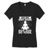 Yoga Namaste Ashtanga Om Yogi Zen Mantra Pilates ( Women's V-neck T-shirt | Artistshot