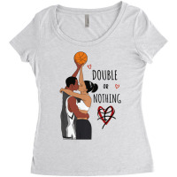 Couple Black Basketball Movies I Love You Card His Women's Triblend Scoop T-shirt | Artistshot