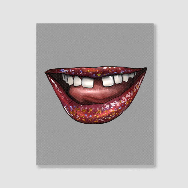 Smile With Gap Teeth Portrait Canvas Print | Artistshot