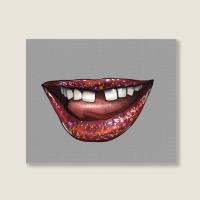 Smile With Gap Teeth Landscape Canvas Print | Artistshot