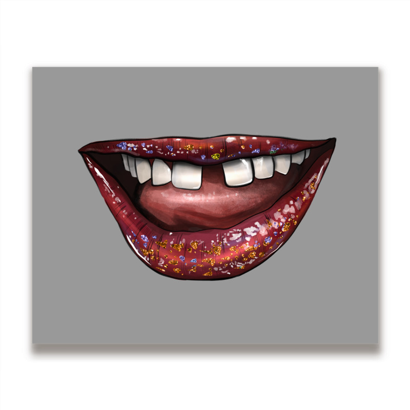 Smile With Gap Teeth Metal Print Horizontal | Artistshot