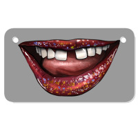 Smile With Gap Teeth Motorcycle License Plate | Artistshot