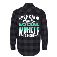 Keep Calm The Social Worker Is Here Graduation Wor Flannel Shirt | Artistshot