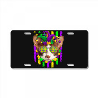 American Flag Mardi Gras Cute Oriental Cat Lover License Plate | Artistshot