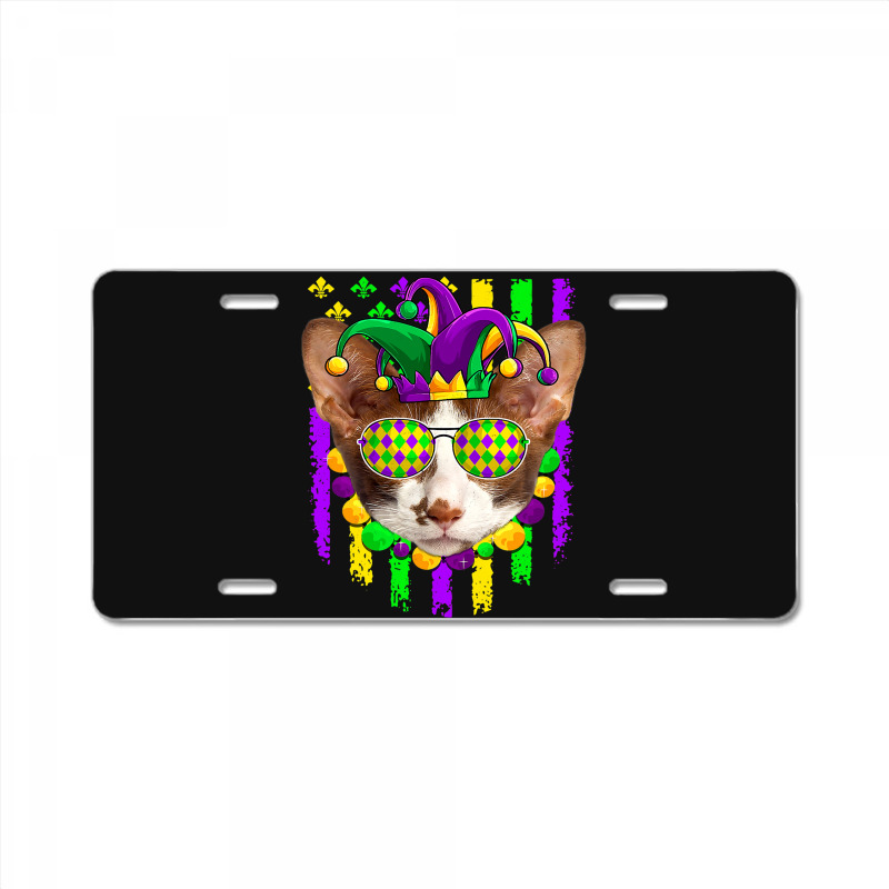 American Flag Mardi Gras Cute Oriental Cat Lover License Plate | Artistshot