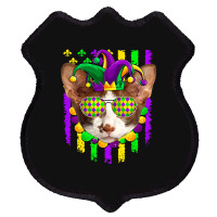 American Flag Mardi Gras Cute Oriental Cat Lover Shield Patch | Artistshot