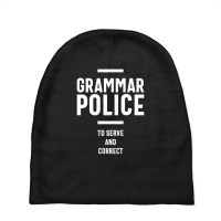 Grammar Police Women And Kids Funny Costume Idea Baby Beanies | Artistshot