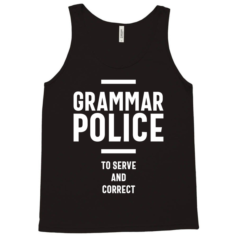 Grammar Police Women And Kids Funny Costume Idea Tank Top | Artistshot