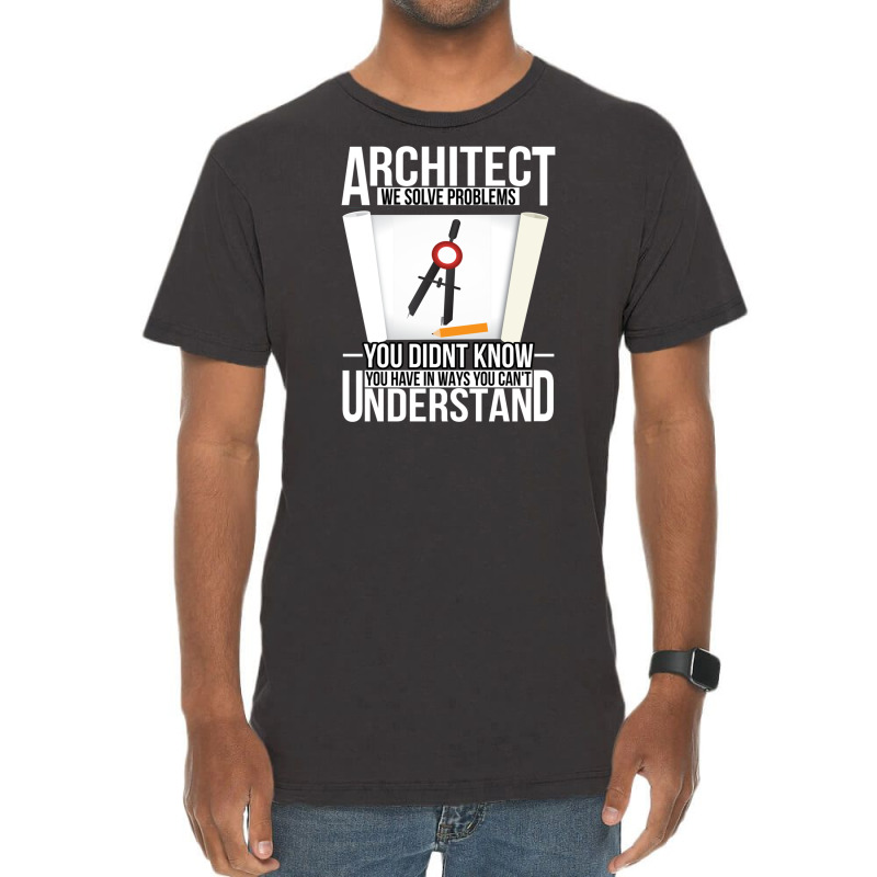 Architect   Building Gift For Profession House Con Vintage T-shirt | Artistshot