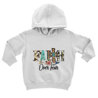 Leopard Faith Over Fear Cross Flowers Western Chri Toddler Hoodie | Artistshot