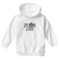 Leopard Faith Over Fear Cross Flowers Western Chri Youth Hoodie | Artistshot