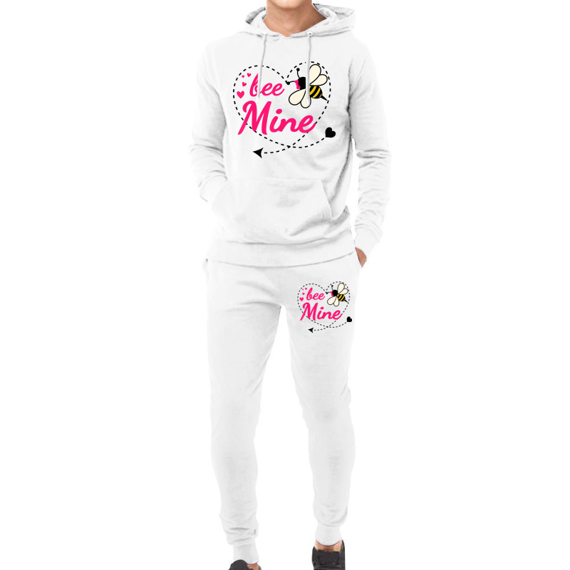 Bee Mine Pink Heart And Honey Bee Valentines Day T Hoodie & Jogger Set | Artistshot