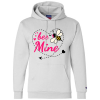 Bee Mine Pink Heart And Honey Bee Valentines Day T Champion Hoodie | Artistshot