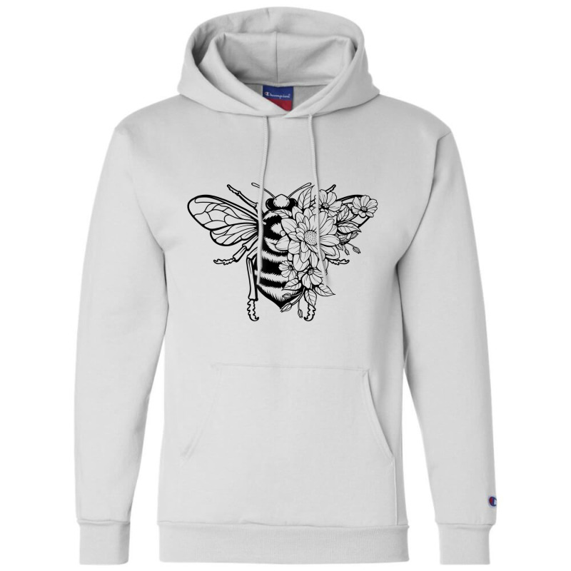 Bee With Flowers For Men Women Beekeeper Bees Love Champion Hoodie | Artistshot