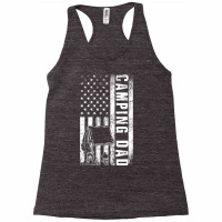 Camping Dad Usa Flag Camper Daddy Father's Day T S Racerback Tank | Artistshot