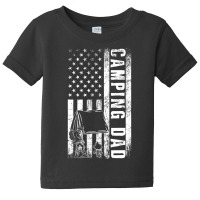 Camping Dad Usa Flag Camper Daddy Father's Day T S Baby Tee | Artistshot