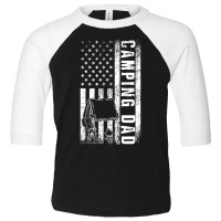 Camping Dad Usa Flag Camper Daddy Father's Day T S Toddler 3/4 Sleeve Tee | Artistshot