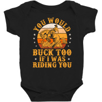 Funny Rodeo Bucking Bronco Horse Retro Bronc Rider Baby Bodysuit | Artistshot