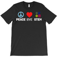 Peace Love Stem Science Technology Engineering Mat T-shirt | Artistshot