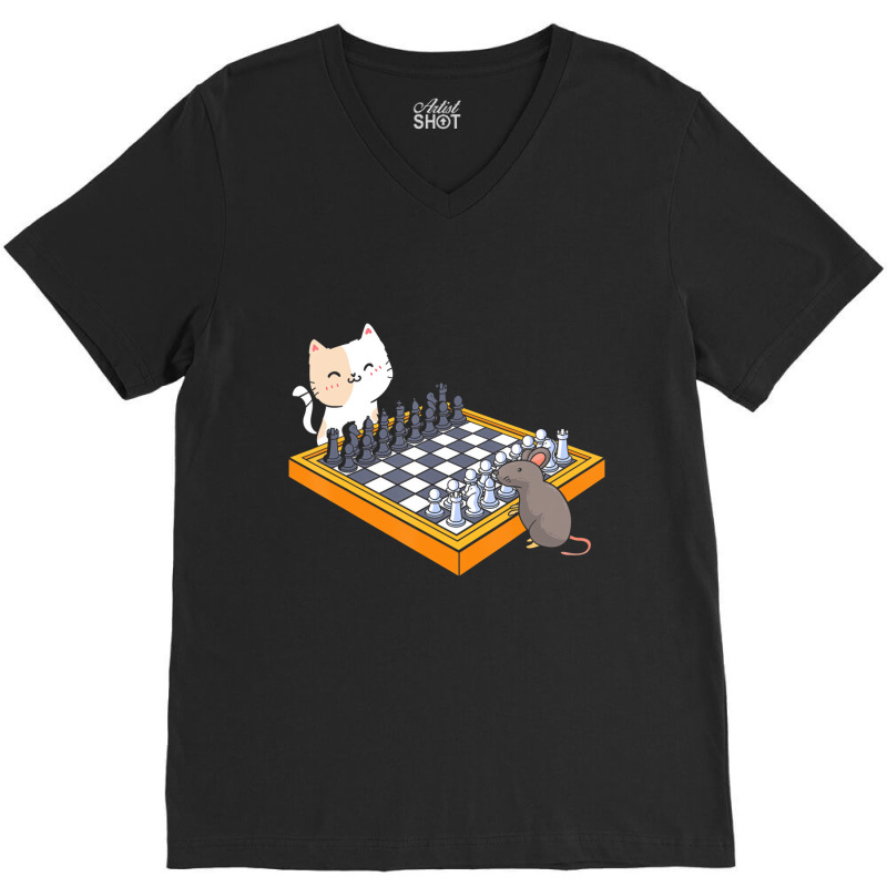 Cat Owner Chess Board Grandmaster Board Game Chess V-neck Tee | Artistshot