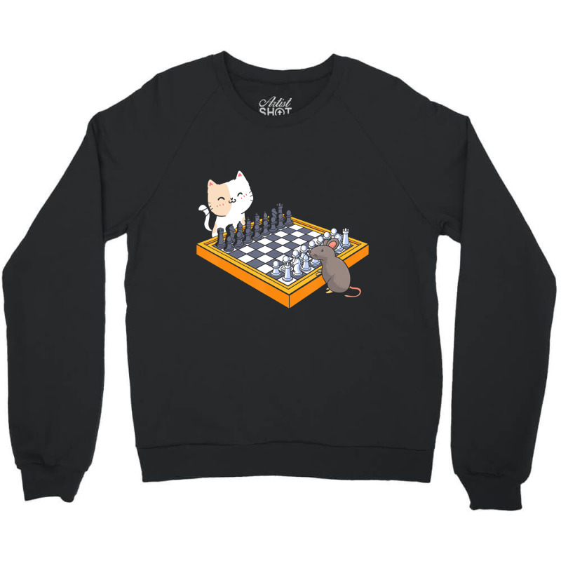 Cat Owner Chess Board Grandmaster Board Game Chess Crewneck Sweatshirt | Artistshot