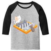 Cat Owner Chess Board Grandmaster Board Game Chess Youth 3/4 Sleeve | Artistshot