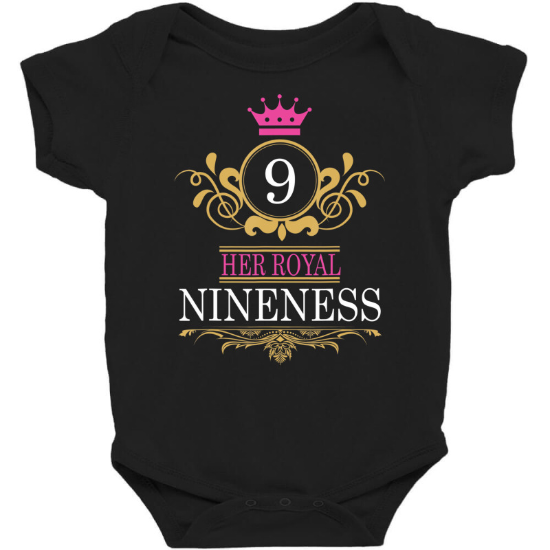 Her Royal Nineness 9th Birthday For Nine Year Old Baby Bodysuit by arainro | Artistshot