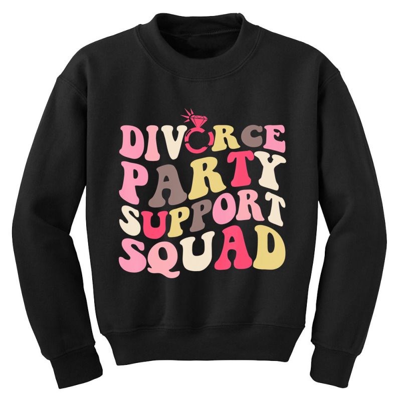 Funny Divorced Art For Men Women Support Squad Div Youth Sweatshirt by mogakino | Artistshot