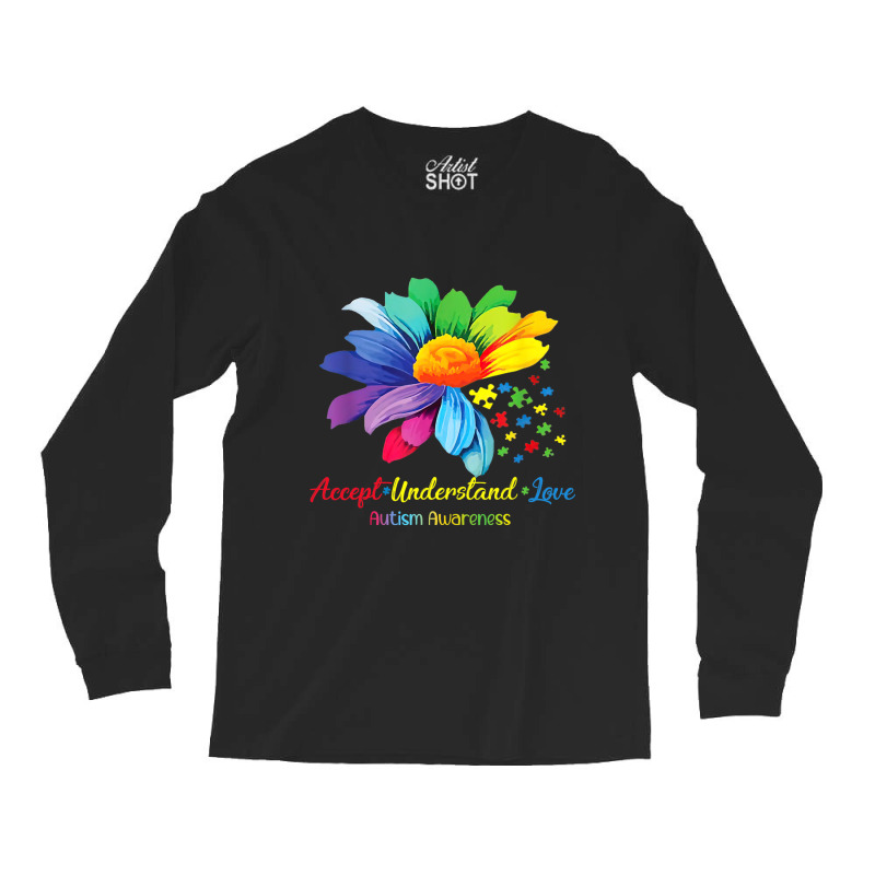 Floral Autism Awareness Daisy Sunflower For Mom Wo Long Sleeve Shirts | Artistshot