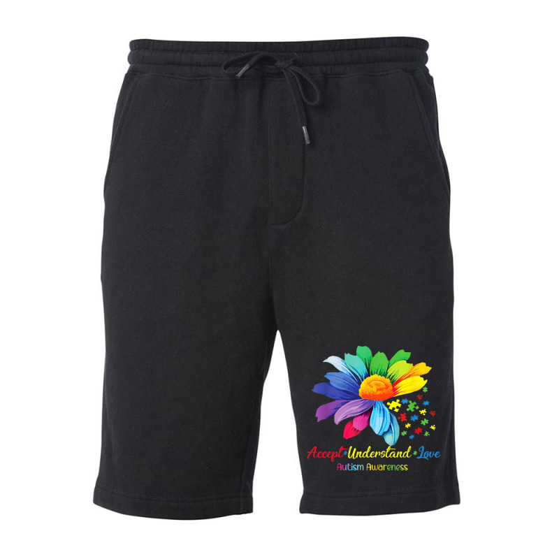 Floral Autism Awareness Daisy Sunflower For Mom Wo Fleece Short | Artistshot