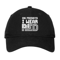 On Fridays I Wear Red Friday American Flag Deployed Solders Supporter Adjustable Cap | Artistshot