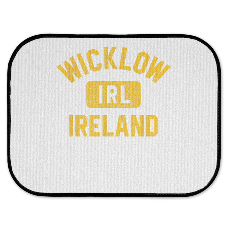 Wicklow Ireland Irl Gym Style Green W Distressed A Rear Car Mat | Artistshot