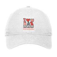 Valentines Day Foxes Heart Cute Fox Women Girls Ki Adjustable Cap | Artistshot