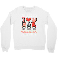 Valentines Day Foxes Heart Cute Fox Women Girls Ki Crewneck Sweatshirt | Artistshot