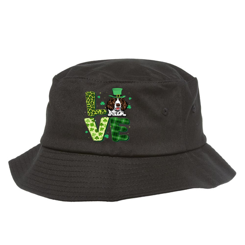 Love English Springer Spaniel Shamrock St Patricks Bucket Hat by SweetCurl | Artistshot