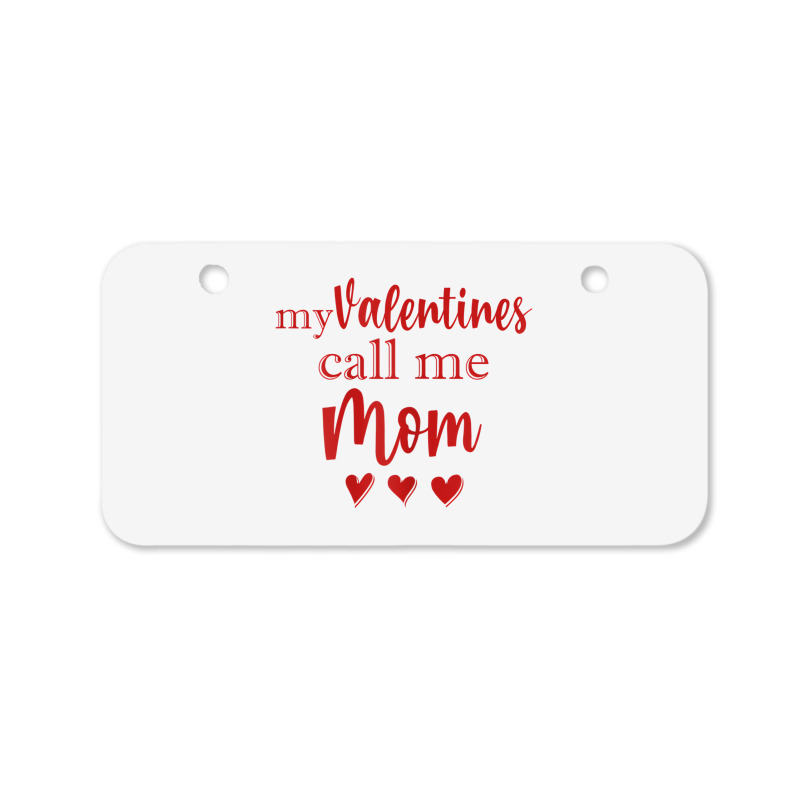 Womens My Valentines Call Me Mom Shirt   Mommy Val Bicycle License Plate | Artistshot