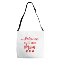 Womens My Valentines Call Me Mom Shirt   Mommy Val Adjustable Strap Totes | Artistshot