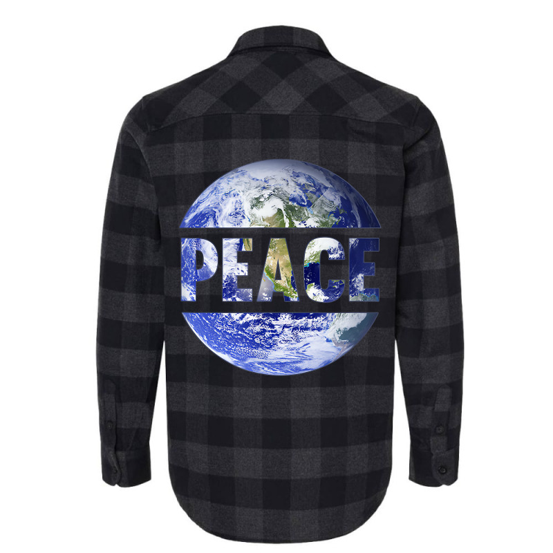 World Peace Support Earth Peace Day Lover Graphic Flannel Shirt | Artistshot